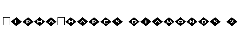 AlphaShapes diamonds 2 font preview