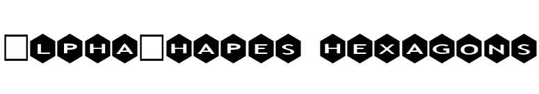 AlphaShapes hexagons font preview