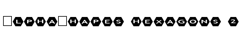 AlphaShapes hexagons 2 font preview