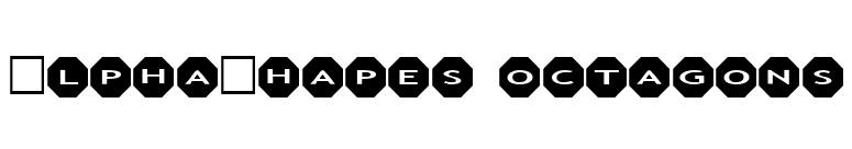 AlphaShapes octagons font preview