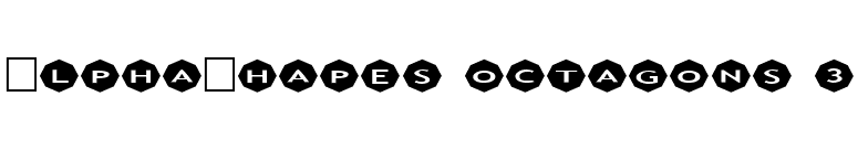AlphaShapes octagons 3 font preview