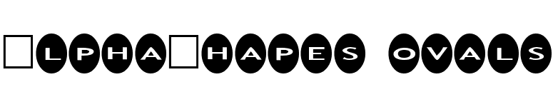 AlphaShapes ovals font preview