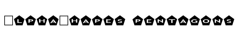 AlphaShapes pentagons font preview