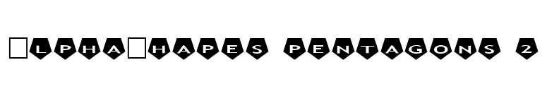 AlphaShapes pentagons 2 font preview