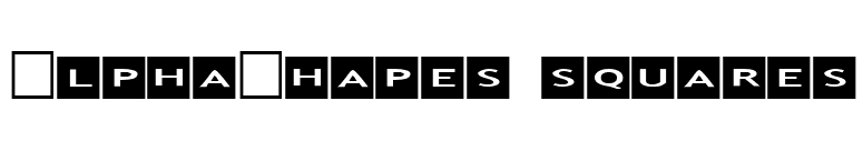 AlphaShapes squares font preview
