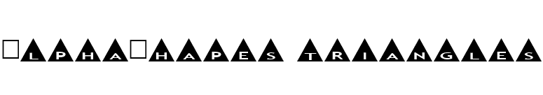 AlphaShapes triangles font preview