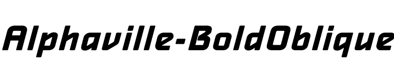 Alphaville-BoldOblique font preview