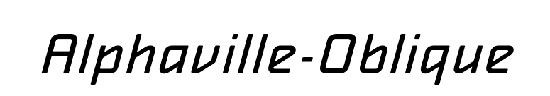 Alphaville-Oblique font preview
