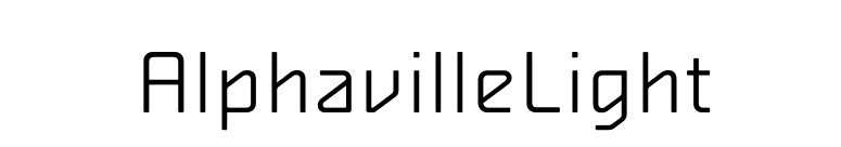 AlphavilleLight font preview
