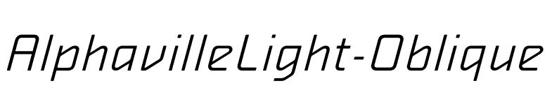 AlphavilleLight-Oblique font preview