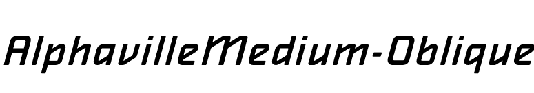 AlphavilleMedium-Oblique font preview