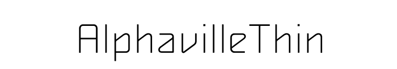 AlphavilleThin font preview