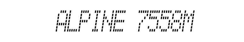 Alpine 7558M font preview