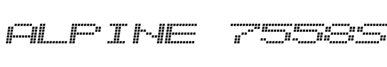 Alpine 7558S font preview