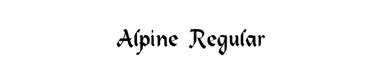 Alpine Regular font preview