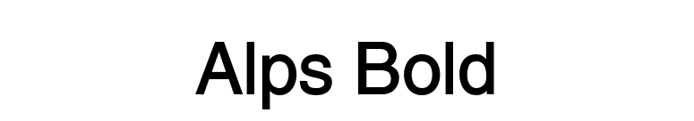 Alps Bold font preview