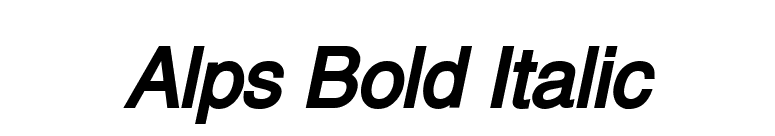 Alps Bold Italic font preview