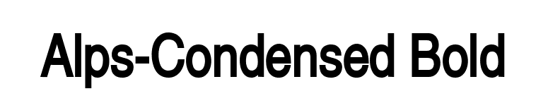 Alps-Condensed Bold font preview