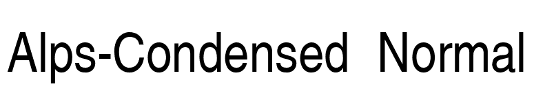 Alps-Condensed Normal font preview