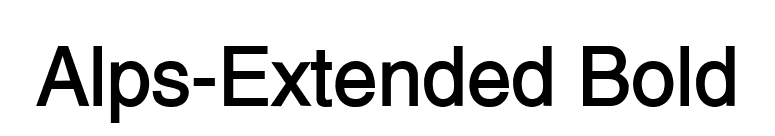 Alps-Extended Bold font preview