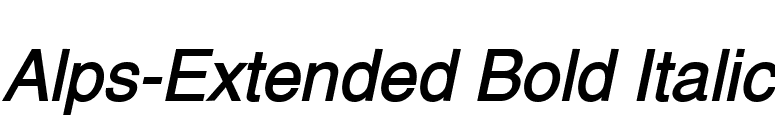 Alps-Extended Bold Italic font preview