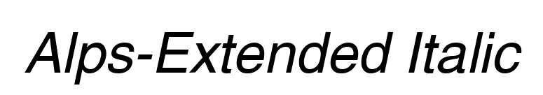 Alps-Extended Italic font preview