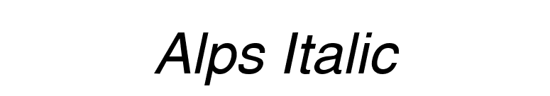 Alps Italic font preview