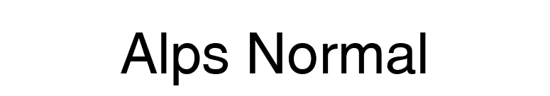Alps Normal font preview