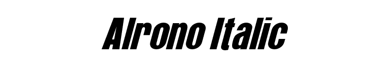 Alrono Italic font preview