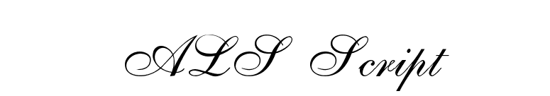 ALS Script font preview