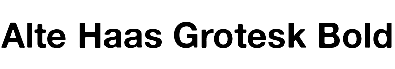 Alte Haas Grotesk Bold font preview