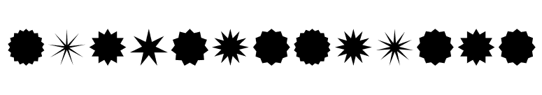 AltemusBursts font preview