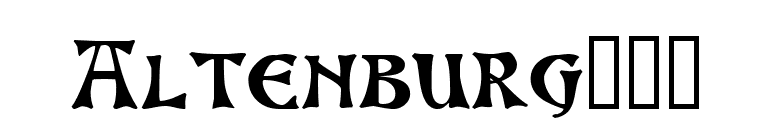 Altenburgâ„¢ font preview