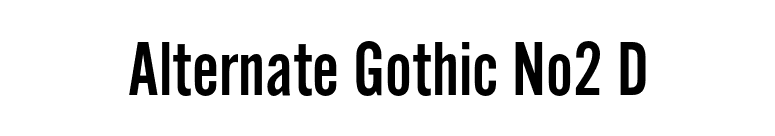 Alternate Gothic No2 D font preview