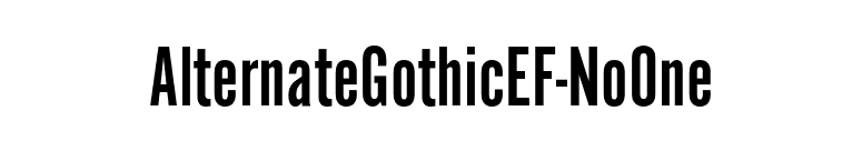 AlternateGothicEF-NoOne font preview