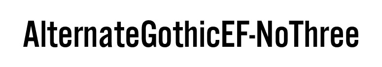 AlternateGothicEF-NoThree font preview
