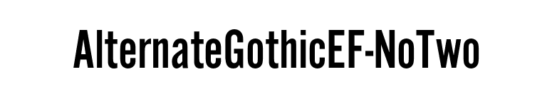 AlternateGothicEF-NoTwo font preview