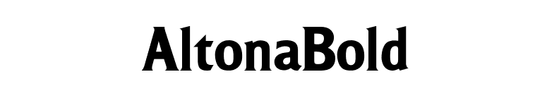 AltonaBold font preview