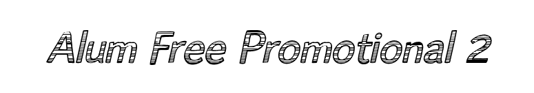 Alum Free Promotional 2 font preview
