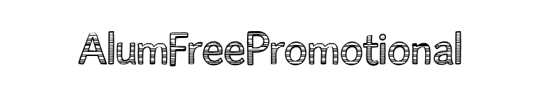 AlumFreePromotional font preview