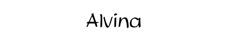 Alvina font preview