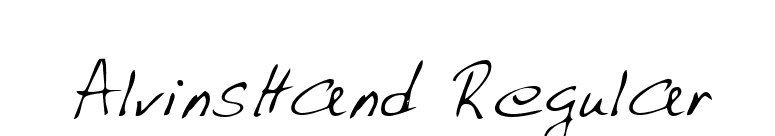 AlvinsHand Regular font preview