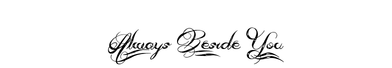 Always Beside You font preview