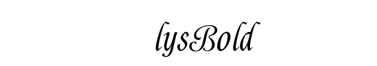 AlysBold font preview