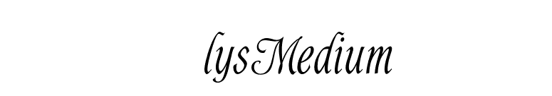 AlysMedium font preview
