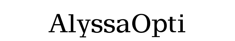 AlyssaOpti font preview