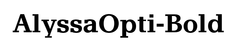 AlyssaOpti-Bold font preview