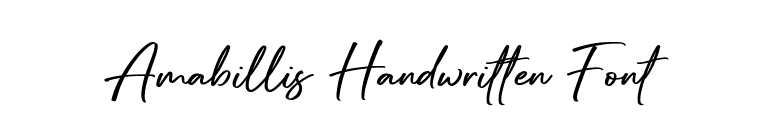 Amabillis Handwritten Font font preview