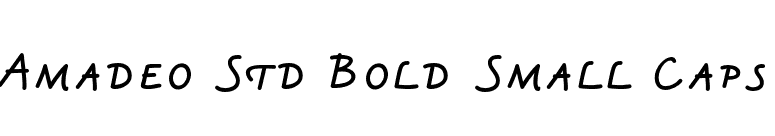 Amadeo Std Bold Small Caps font preview