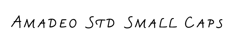 Amadeo Std Small Caps font preview